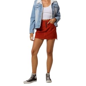 RSQ Collection Mini Skirt Rust Orange Cotton